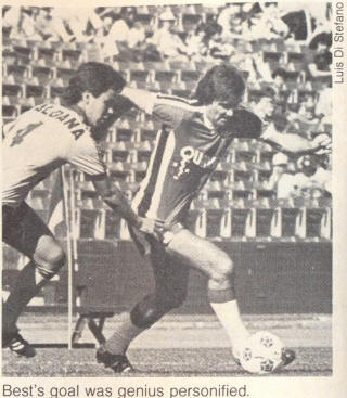 NASL Soccer Los Angeles Aztecs Earthquakes 1981 Home Back Todd Saldana George Best