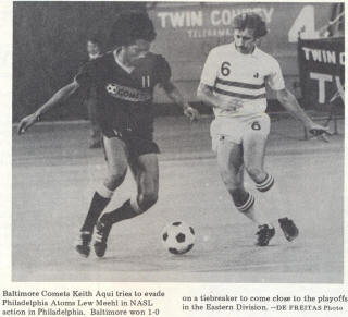 NASL Soccer Baltimore Comets Atoms 1974 Road Keith Aqui