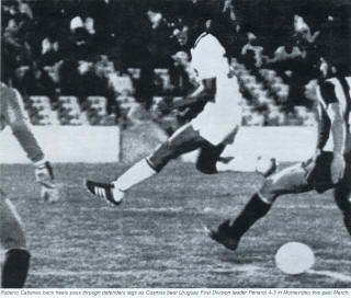 NASL Soccer New York Cosmos 81 Home Back Roberto Cabanas, Penarol 3-3-1981 Exh.jpg