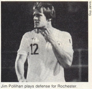 NASL Soccer Rochester Lancers 76-77 Home Jim Pollihan