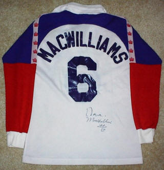 Fever 79-80 Road Jersey Dave MacWilliams Back