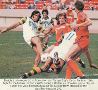 Rowdies 80 Home Oscar Fabbiani, Taber, McLeod, Drillers Dwight Lodeweges