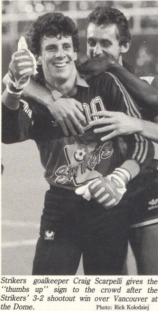 Minnesota Strikers 1984 Goalie Craig Scarpelli