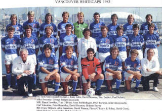 NASL Soccer Vancouver Whitecaps 83 Road Team