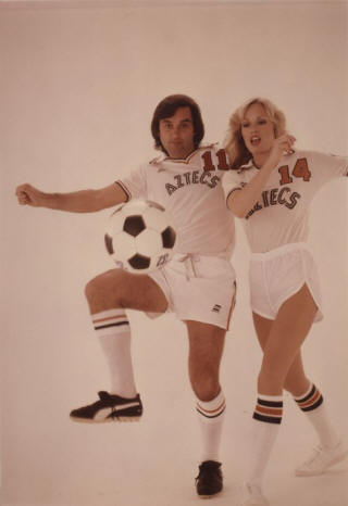 George Best of the Los Angeles Aztecs before a North American
