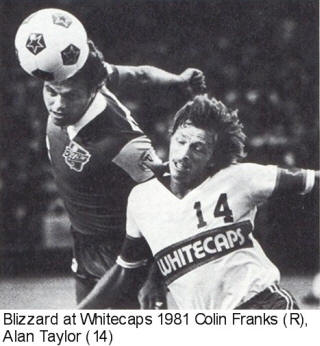 NASL Soccer Toronto Blizzard 81 Colin Franks Road