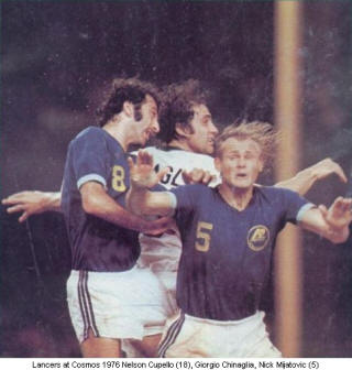 NASL Soccer Rochester Lancers 76 Road Nelson Cupello, Nick Mijatovic