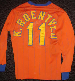 Wings 82-83 Home Jersey Kim Roentved Back